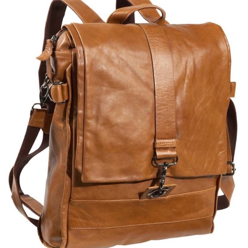 LAST ONE‼️NEW leather backpack/messenger bag